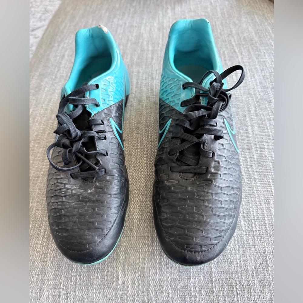 Nike Black and Teal Soccer cleats